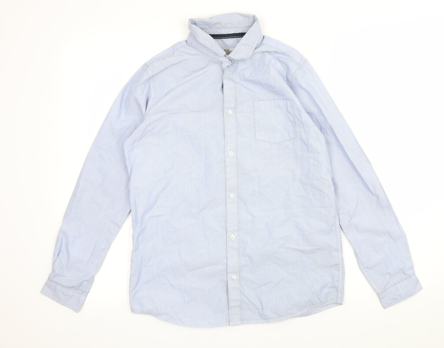 Matalan Boys Blue Striped  Basic Button-Up Size 13 Years
