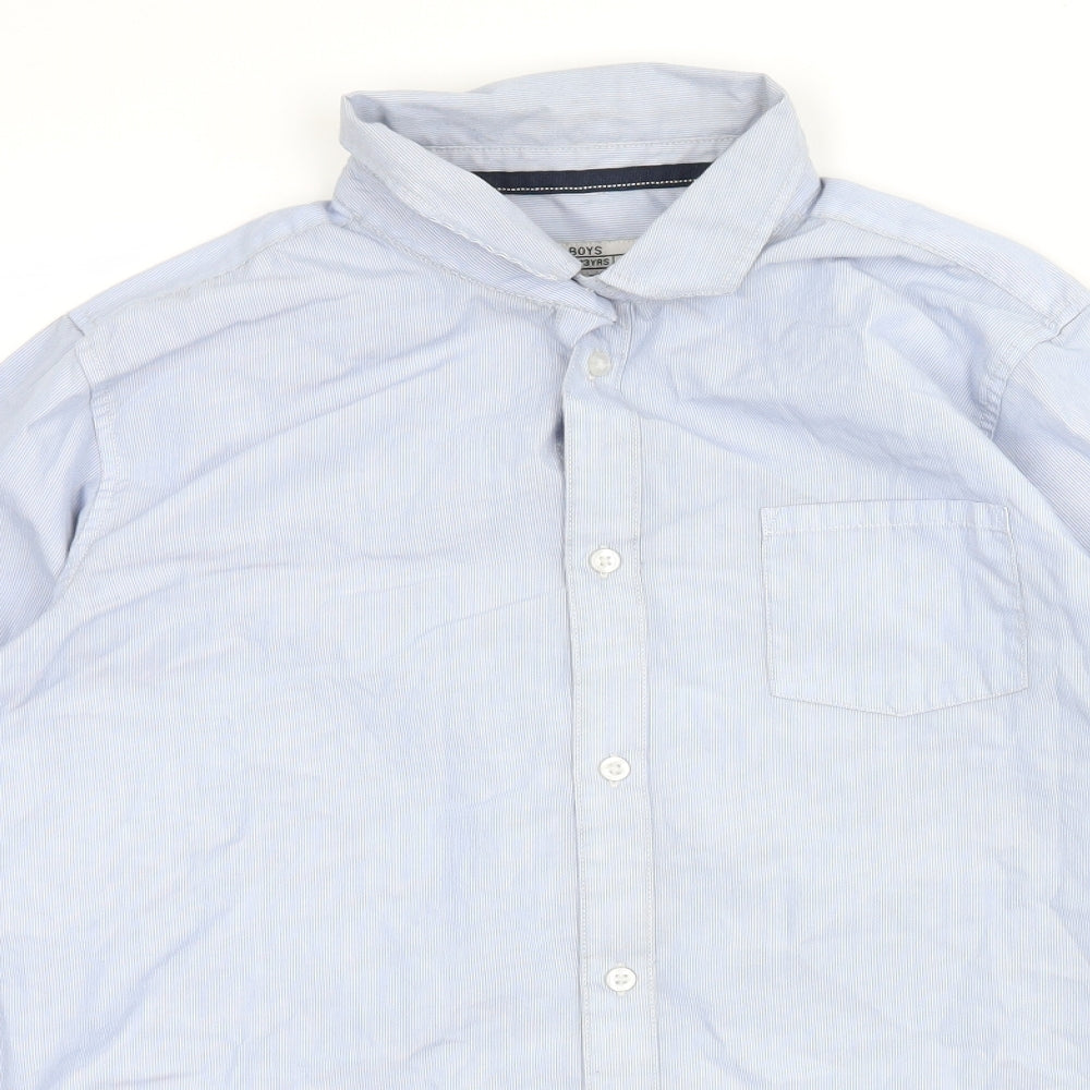 Matalan Boys Blue Striped  Basic Button-Up Size 13 Years