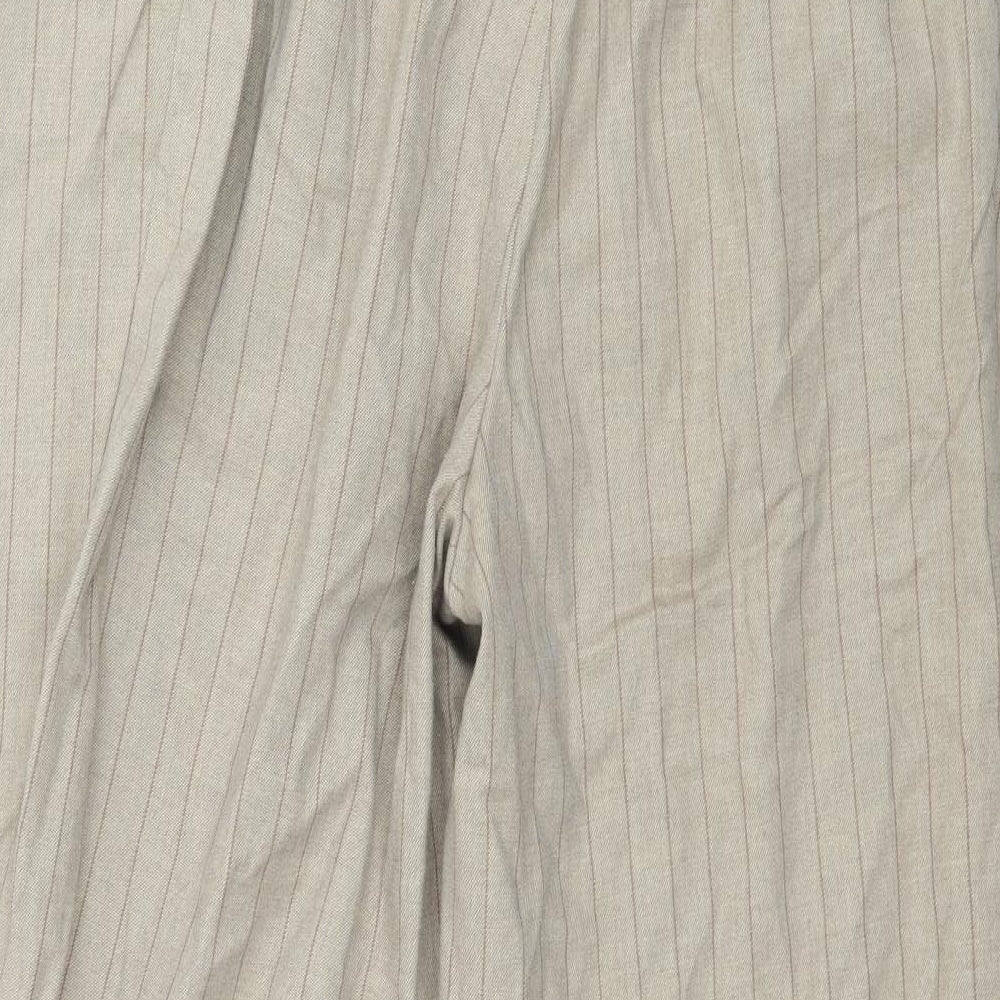 Weekday Womens Brown Striped  Trousers  Size 10 L27 in