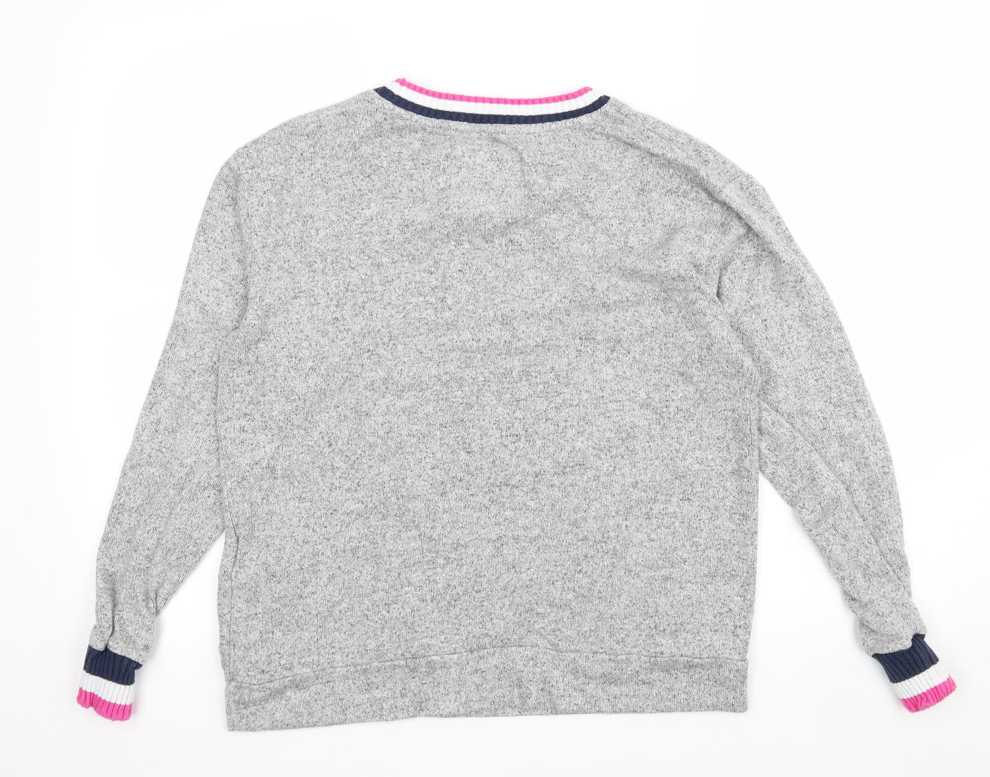 Superdry Womens Grey  Jersey Pullover Jumper Size 12