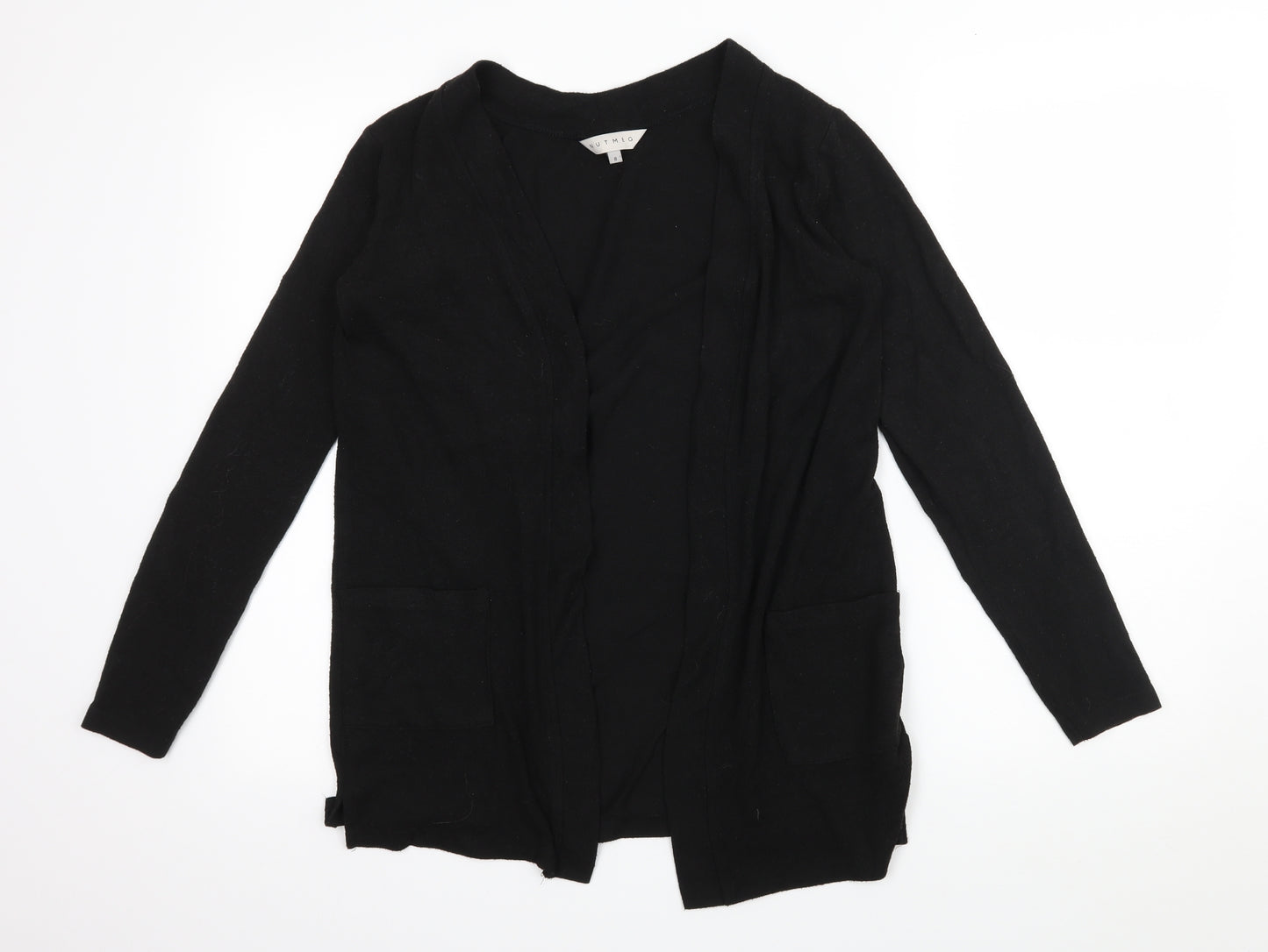 Nutmeg Womens Black  Knit Cardigan Jumper Size 8