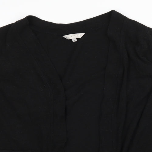 Nutmeg Womens Black  Knit Cardigan Jumper Size 8