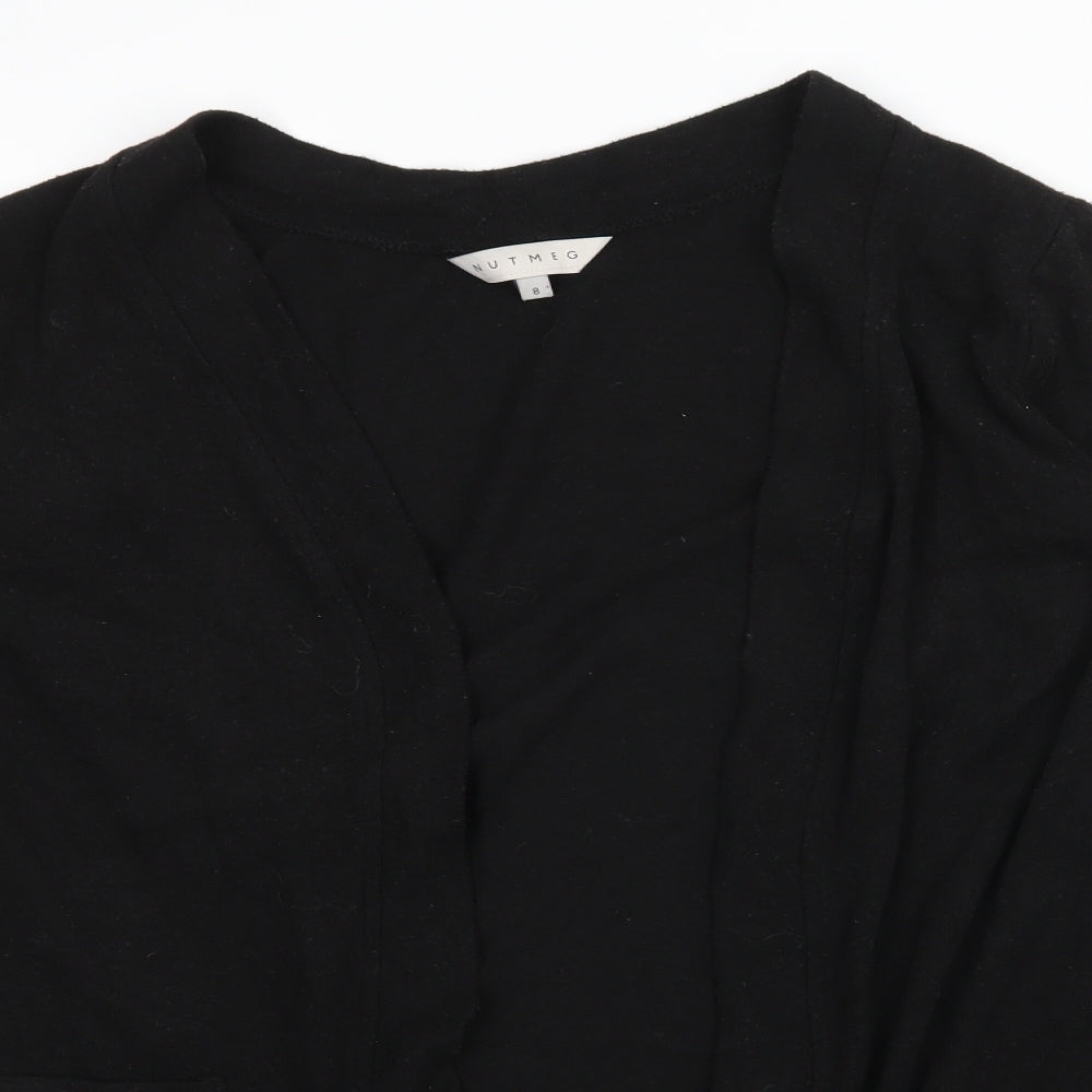 Nutmeg Womens Black  Knit Cardigan Jumper Size 8