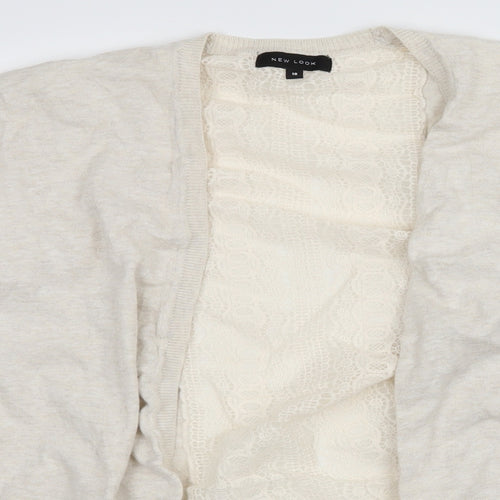 New Look Womens Ivory  Knit Cardigan Jumper Size 18  - Lace detail