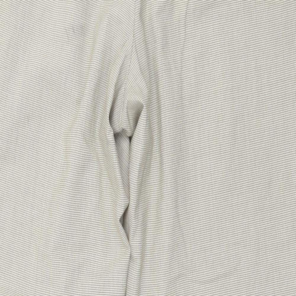 Marks and Spencer Mens Beige Check  Trousers  Size 36 in L28 in