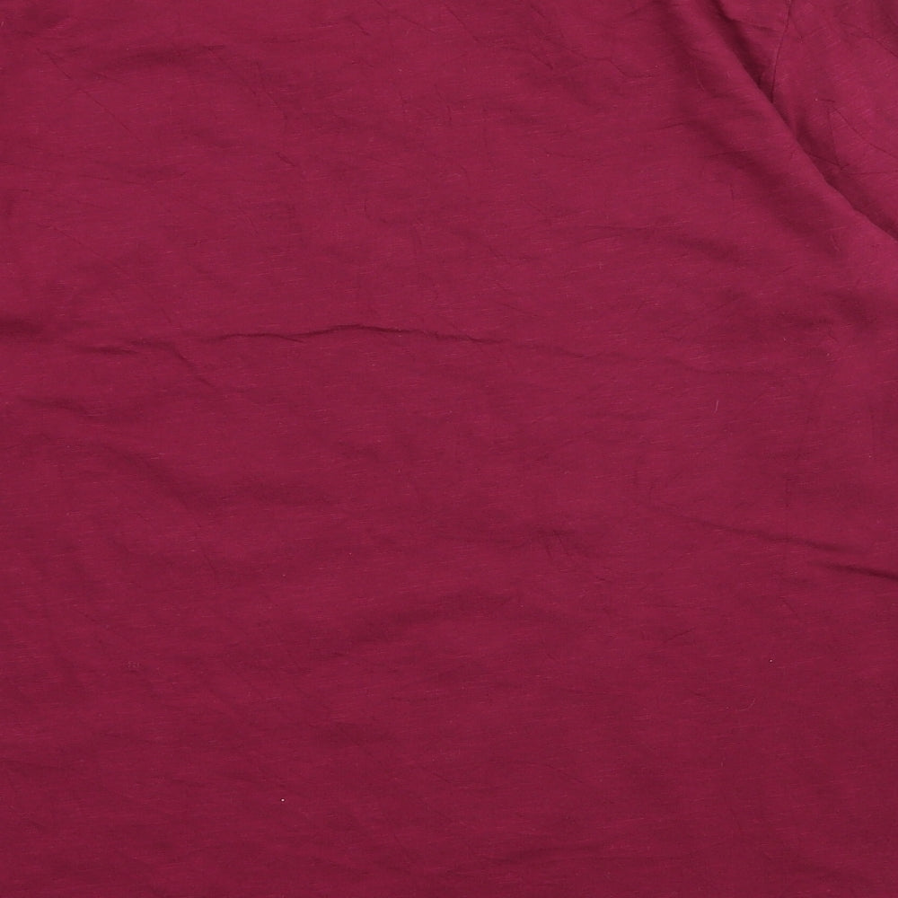Laura Ashley Womens Purple  Jersey Basic T-Shirt Size 16