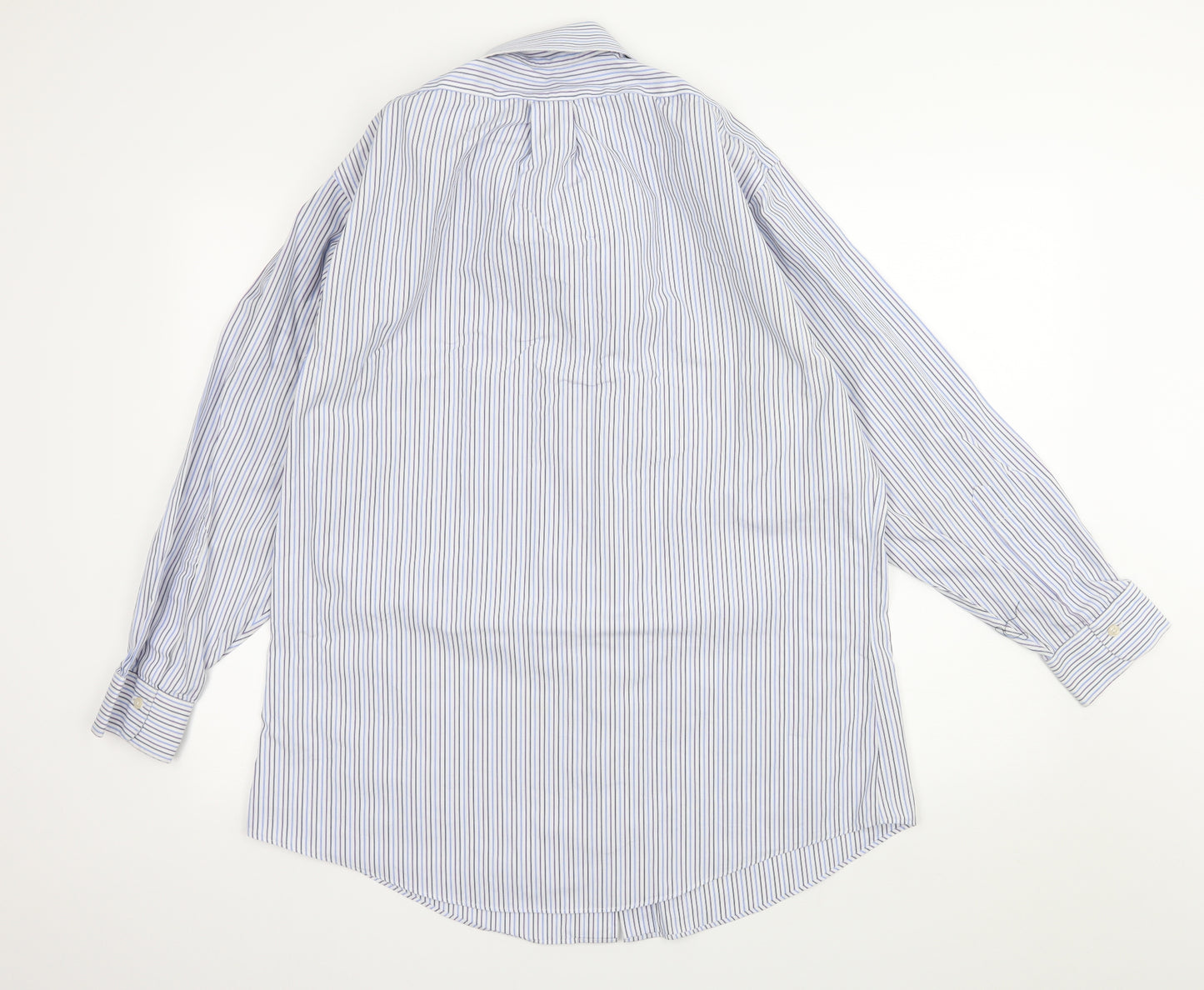 Kirkland Mens Blue Striped   Button-Up Size 17