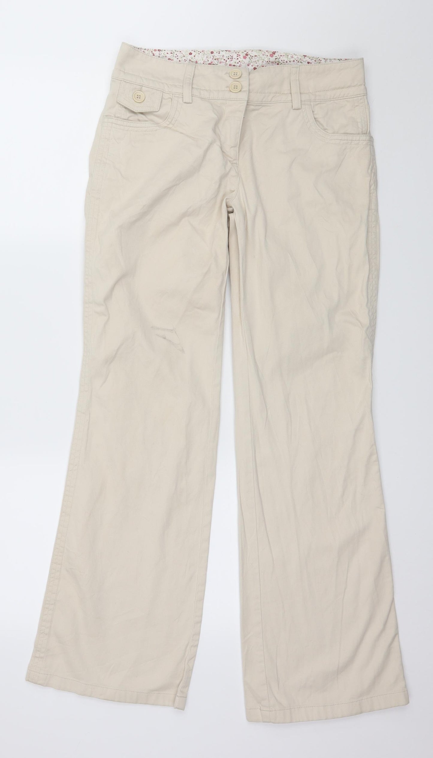 NEXT Womens Ivory   Trousers  Size 10 L30 in