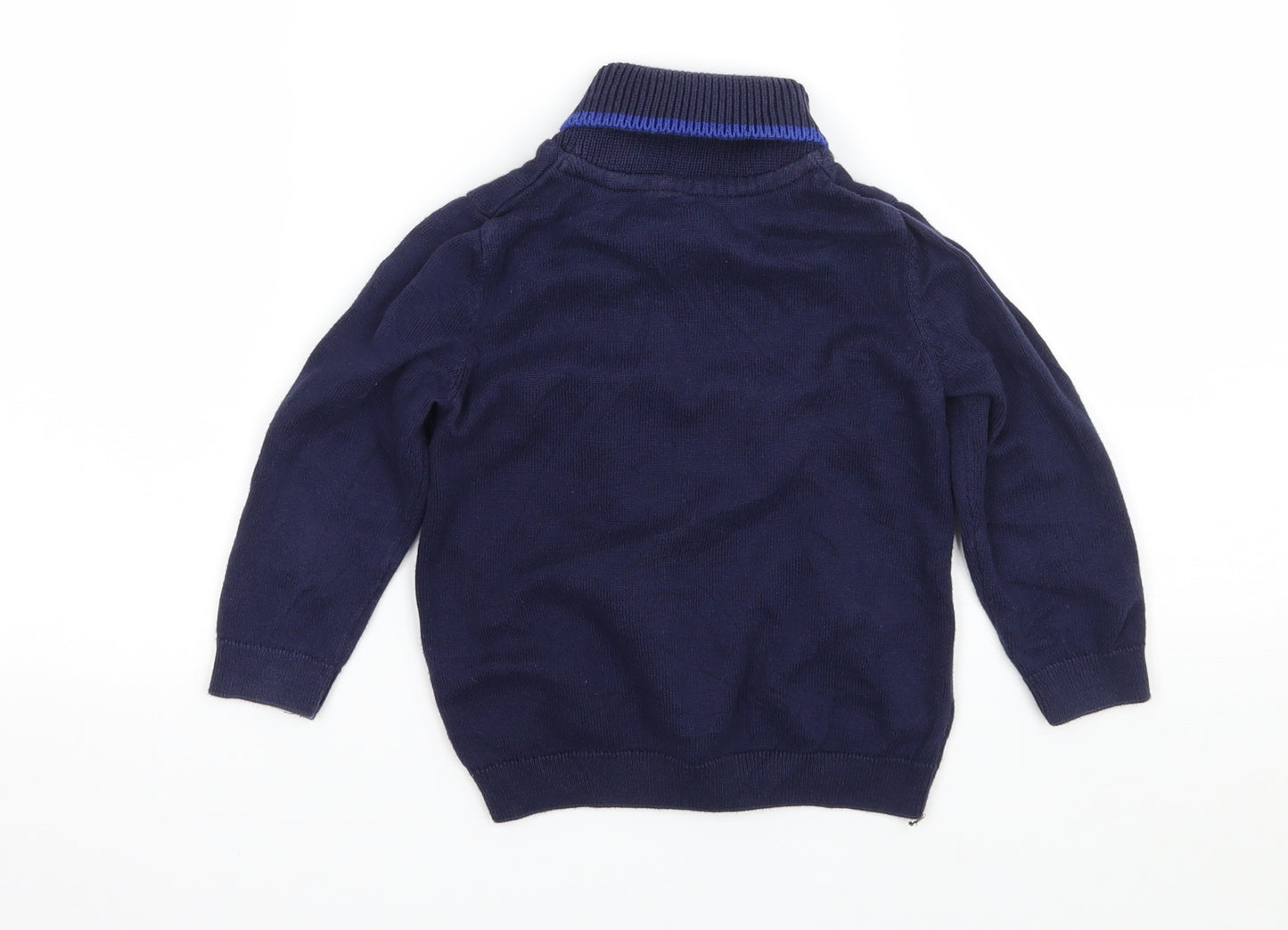 Marks and Spencer Boys Blue  Knit Pullover Jumper Size 2-3 Years