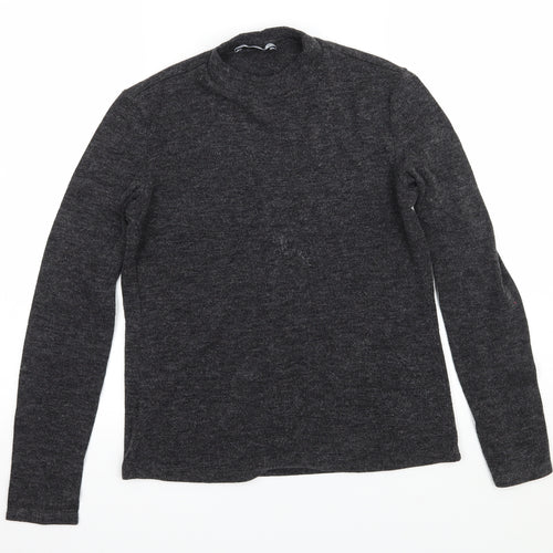 Mango Womens Grey  Knit Pullover Jumper Size S