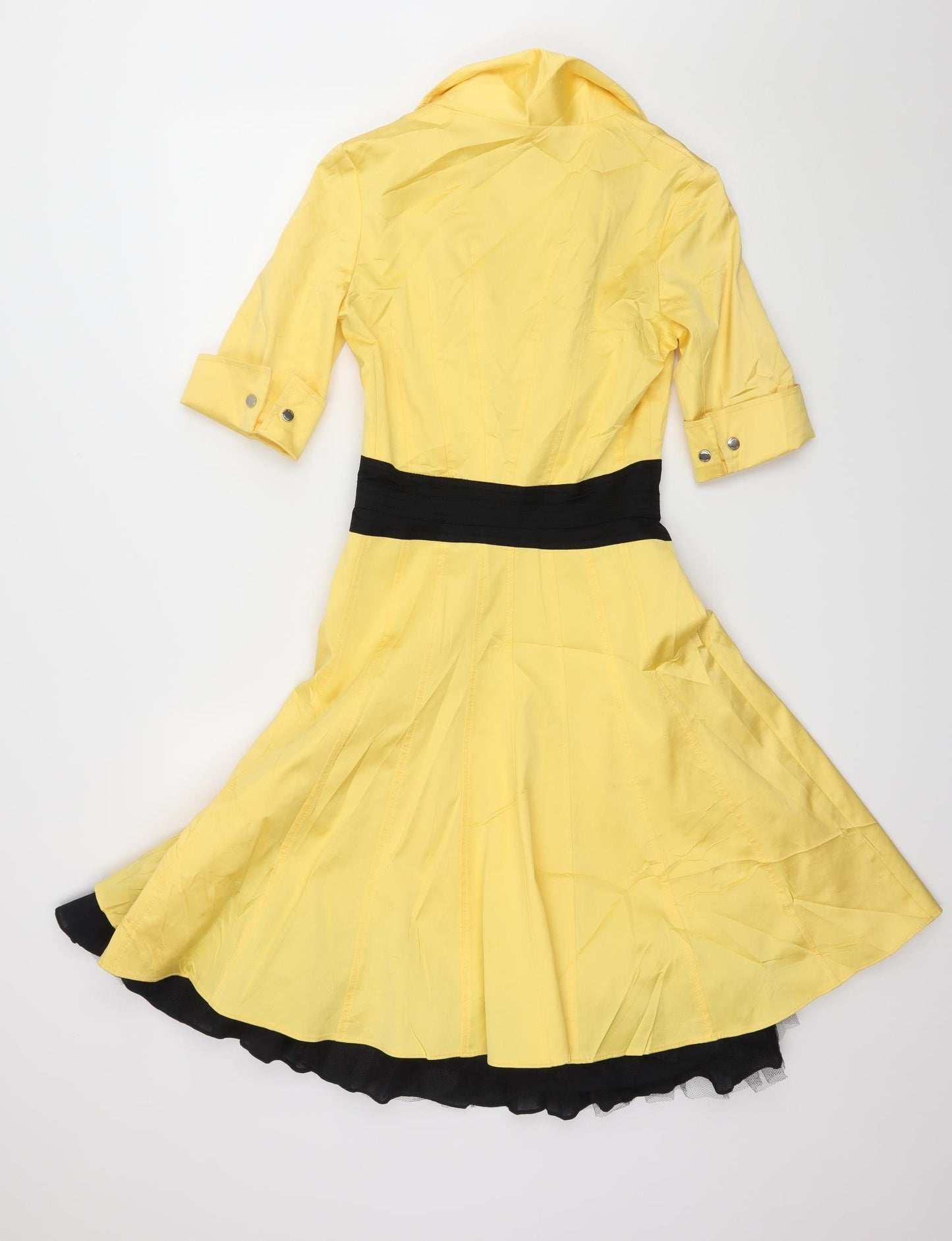 Karen Millen Womens Yellow   Fit & Flare  Size 6