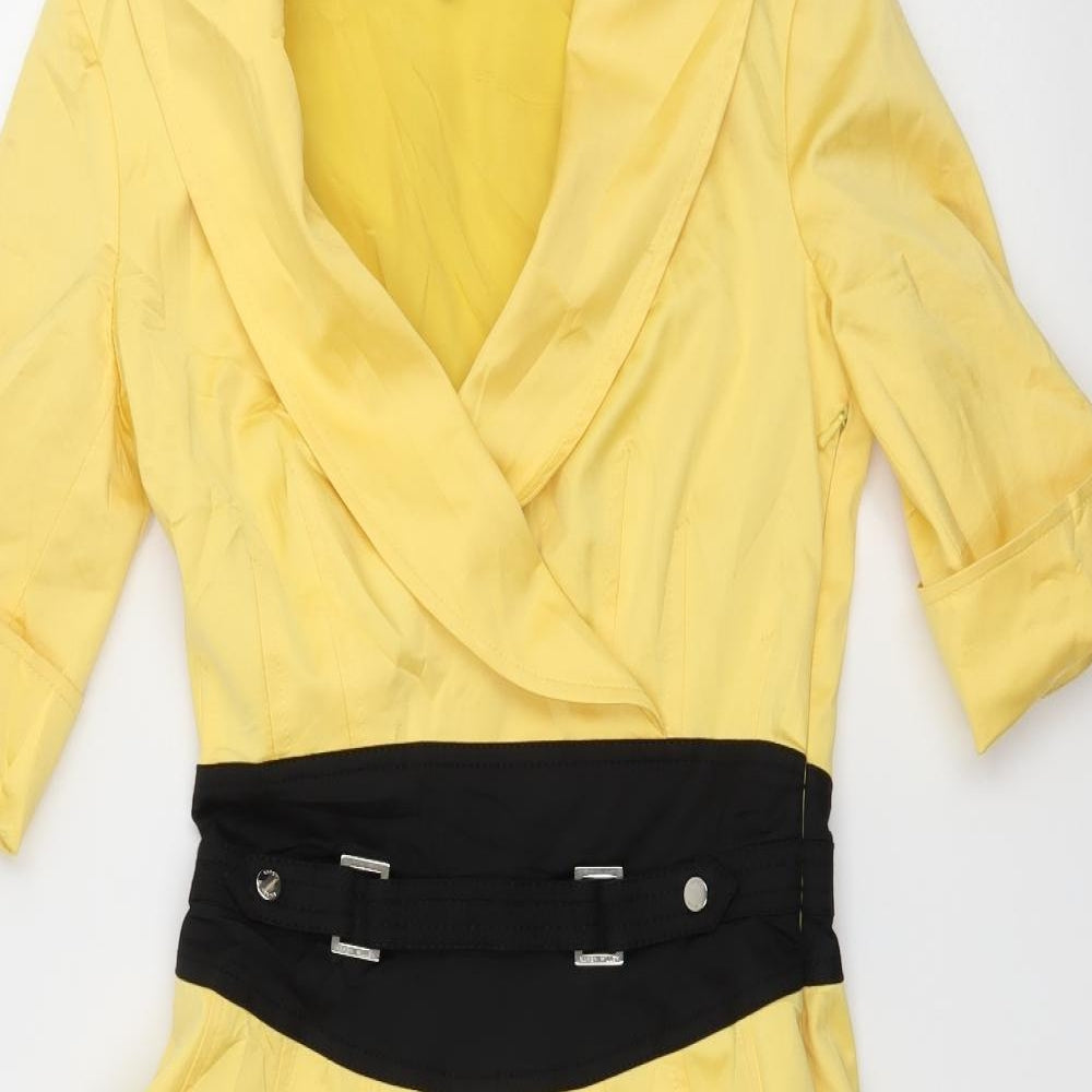 Karen Millen Womens Yellow   Fit & Flare  Size 6