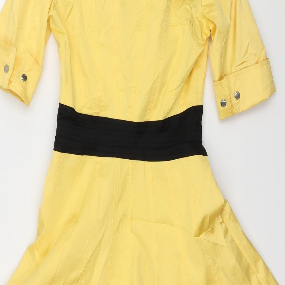 Karen Millen Womens Yellow   Fit & Flare  Size 6