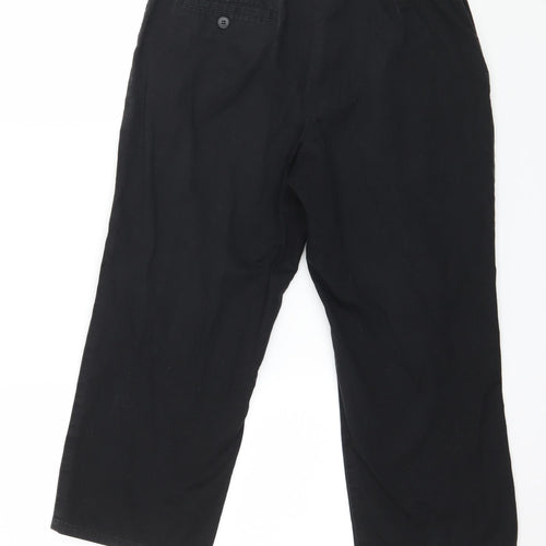 Laura Ashley Womens Black   Cropped Trousers Size 10 L20 in