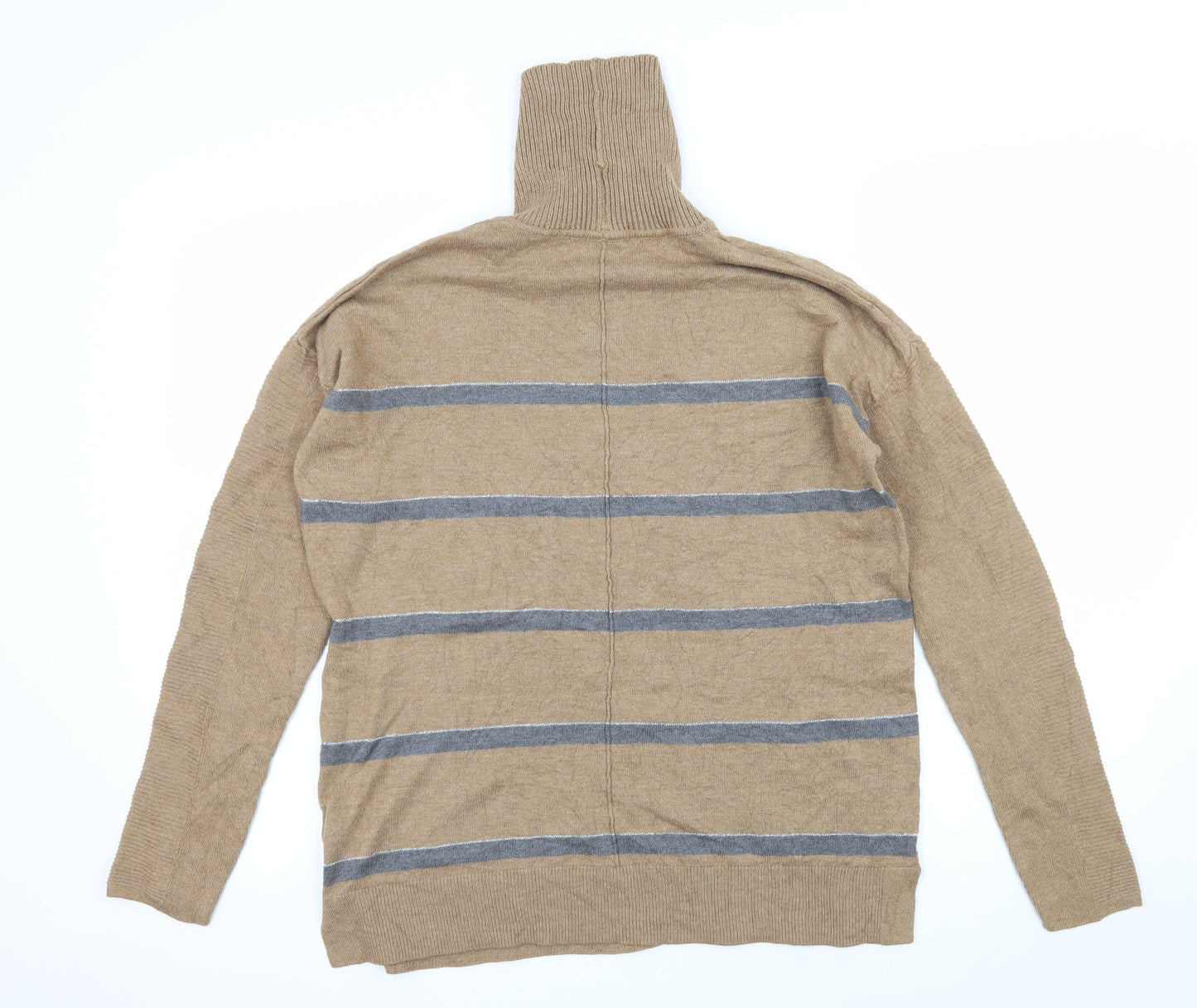 NEXT Womens Brown Striped Knit Pullover Jumper Size 12