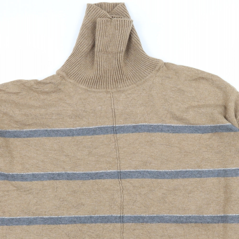 NEXT Womens Brown Striped Knit Pullover Jumper Size 12