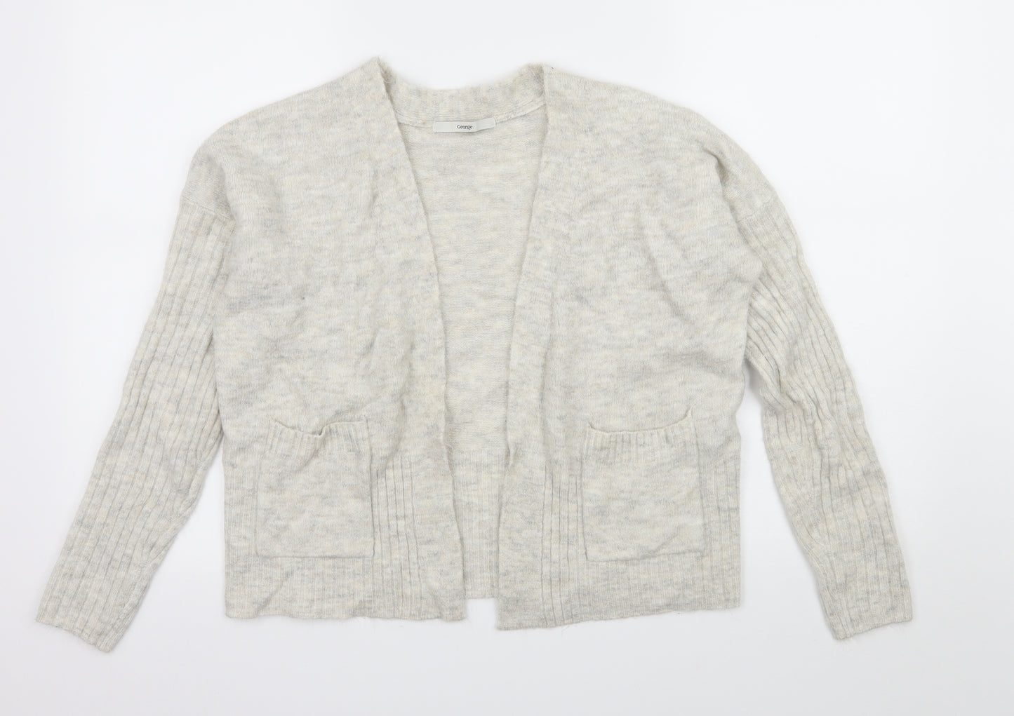 George Womens Ivory  Knit Cardigan Jumper Size S