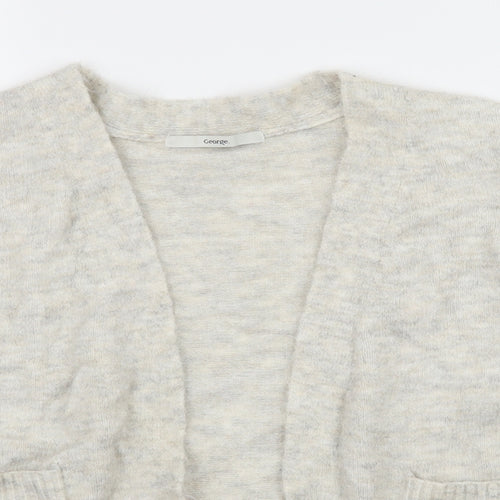 George Womens Ivory  Knit Cardigan Jumper Size S