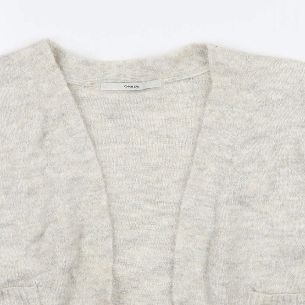 George Womens Ivory  Knit Cardigan Jumper Size S