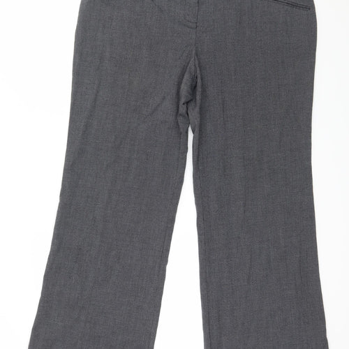 Dorothy Perkins Womens Grey   Trousers  Size 14 L31 in