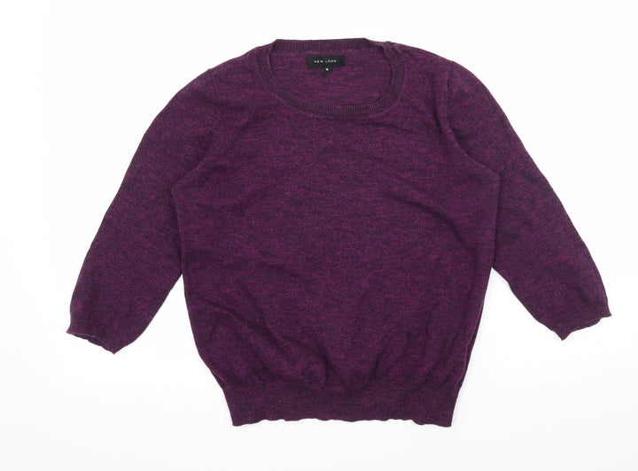 New Look Womens Purple Knit Pullover Jumper Size 10