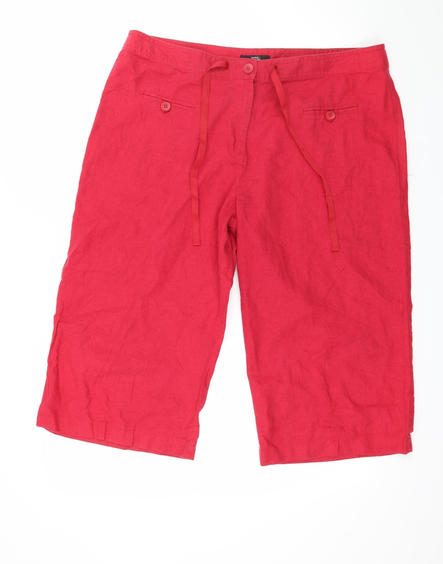 Marks and Spencer Womens Red   Trousers  Size 18 L21 in
