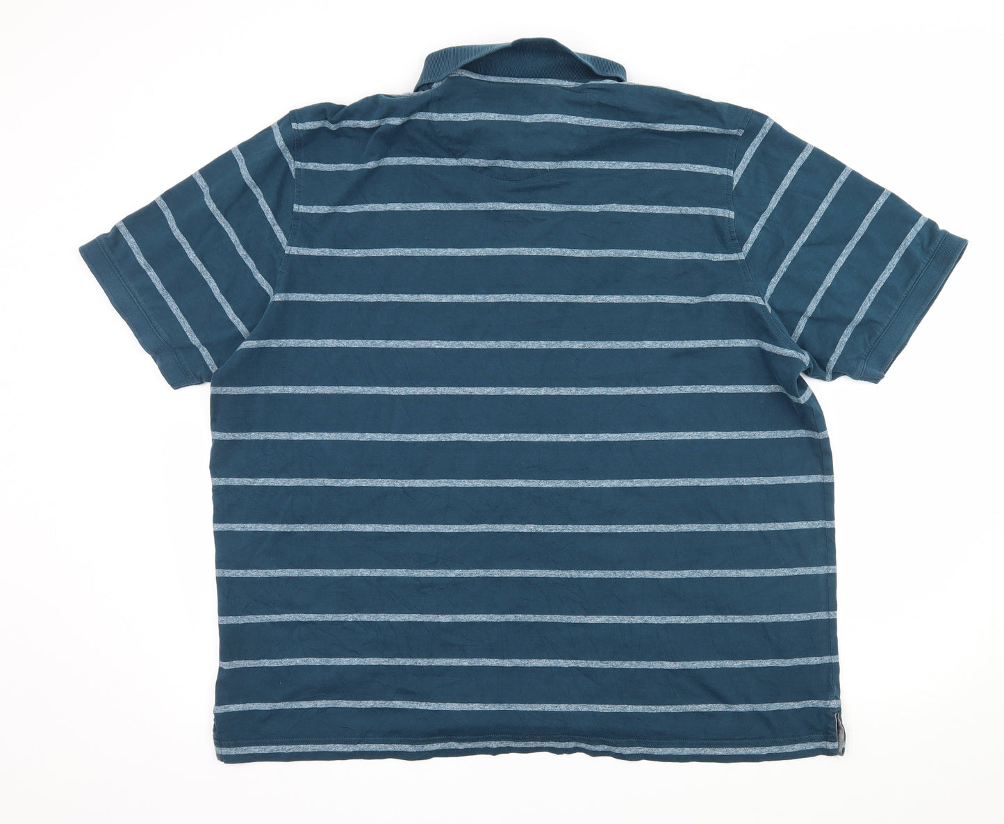 Marks and Spencer Mens Blue Spotted Jersey  Polo Size 2XL