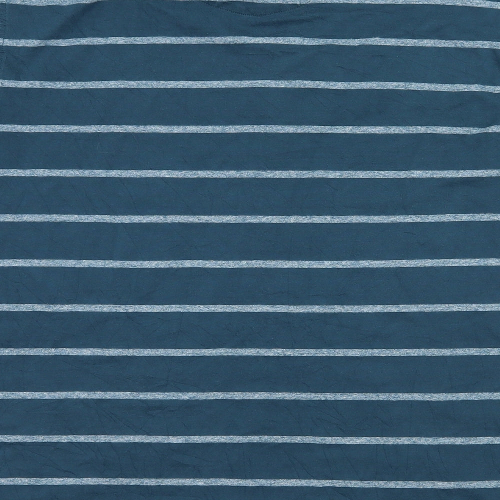 Marks and Spencer Mens Blue Spotted Jersey  Polo Size 2XL