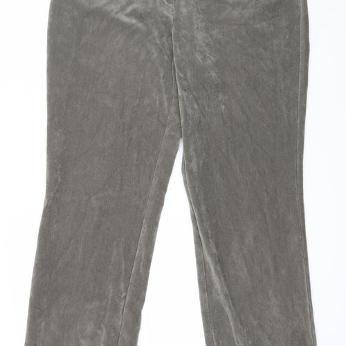 Frankenwalder Womens Green  Velour Trousers  Size 14 L31 in