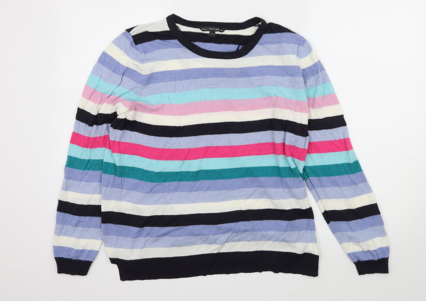 Bonmarché Womens Multicoloured Striped Knit Pullover Jumper Size 16
