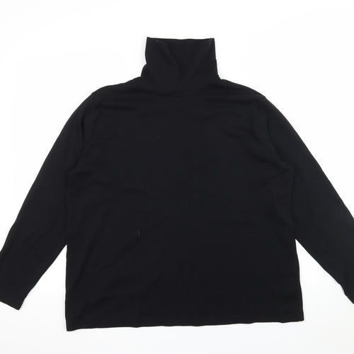 Isle Womens Black  Jersey Basic T-Shirt Size 18