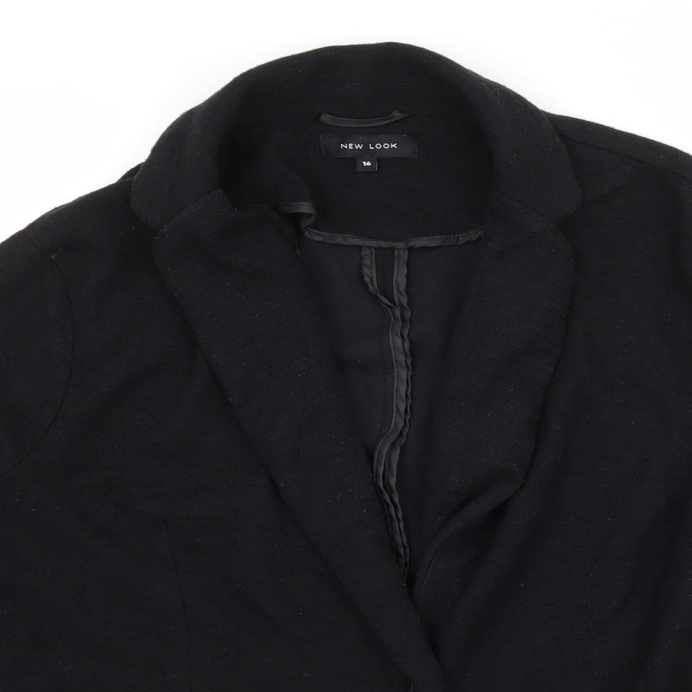 New Look Womens Black   Jacket Blazer Size 16