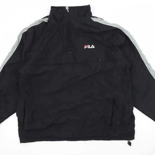 FILA Mens Black Striped  Jacket  Size M