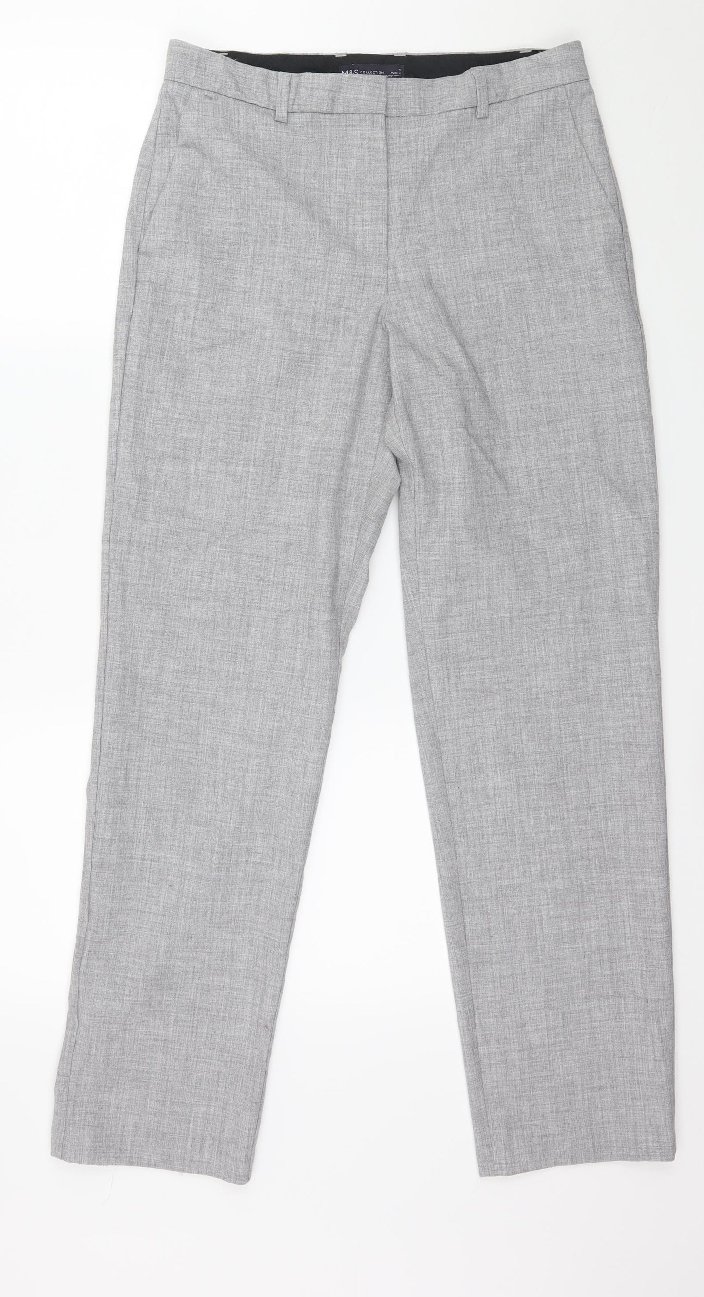 Marks and Spencer Womens Grey   Trousers  Size 10 L30 in