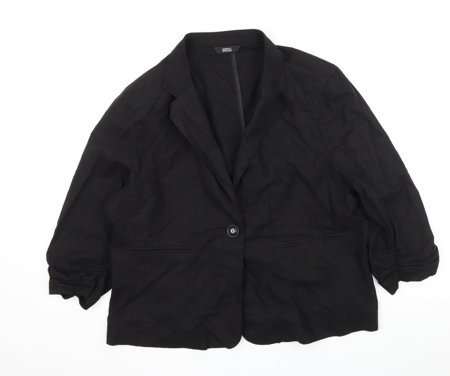 Marks and Spencer Womens Black   Jacket Blazer Size 16