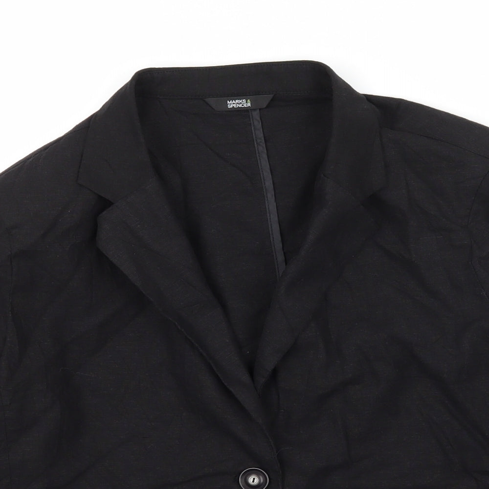 Marks and Spencer Womens Black   Jacket Blazer Size 16