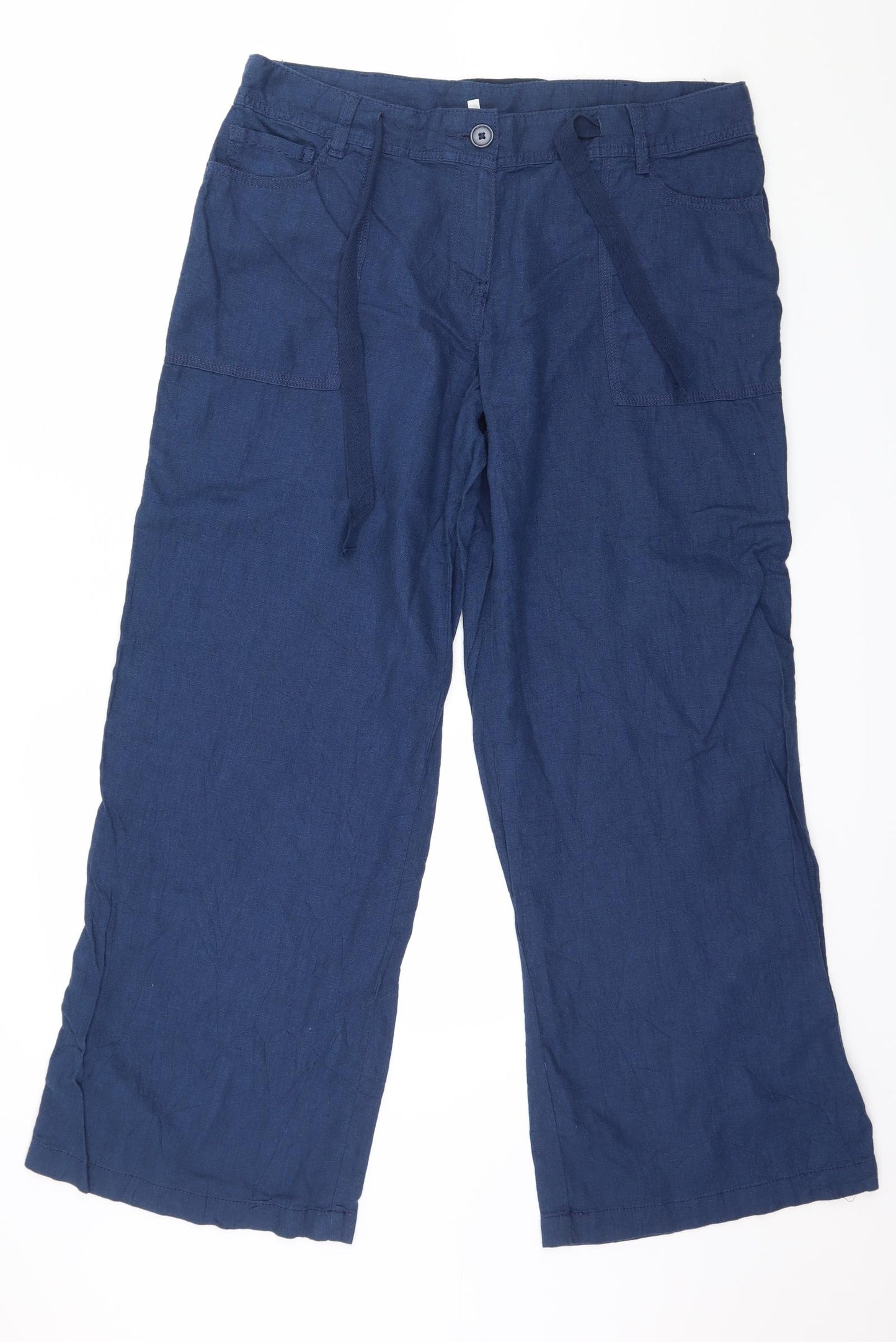 NEXT Womens Blue   Trousers  Size 14 L28 in