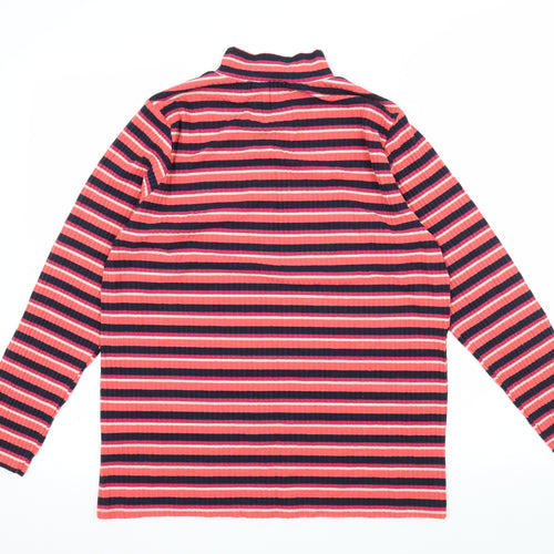 George Womens Pink Striped Jersey Basic T-Shirt Size 18