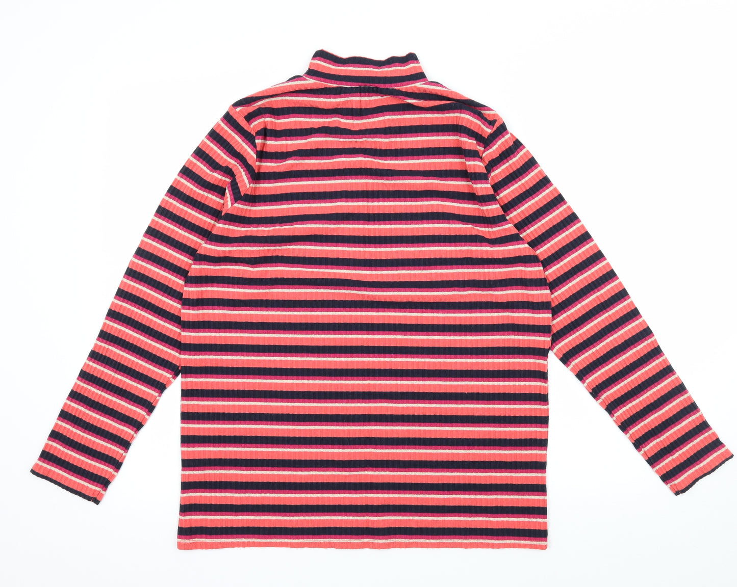George Womens Pink Striped Jersey Basic T-Shirt Size 18