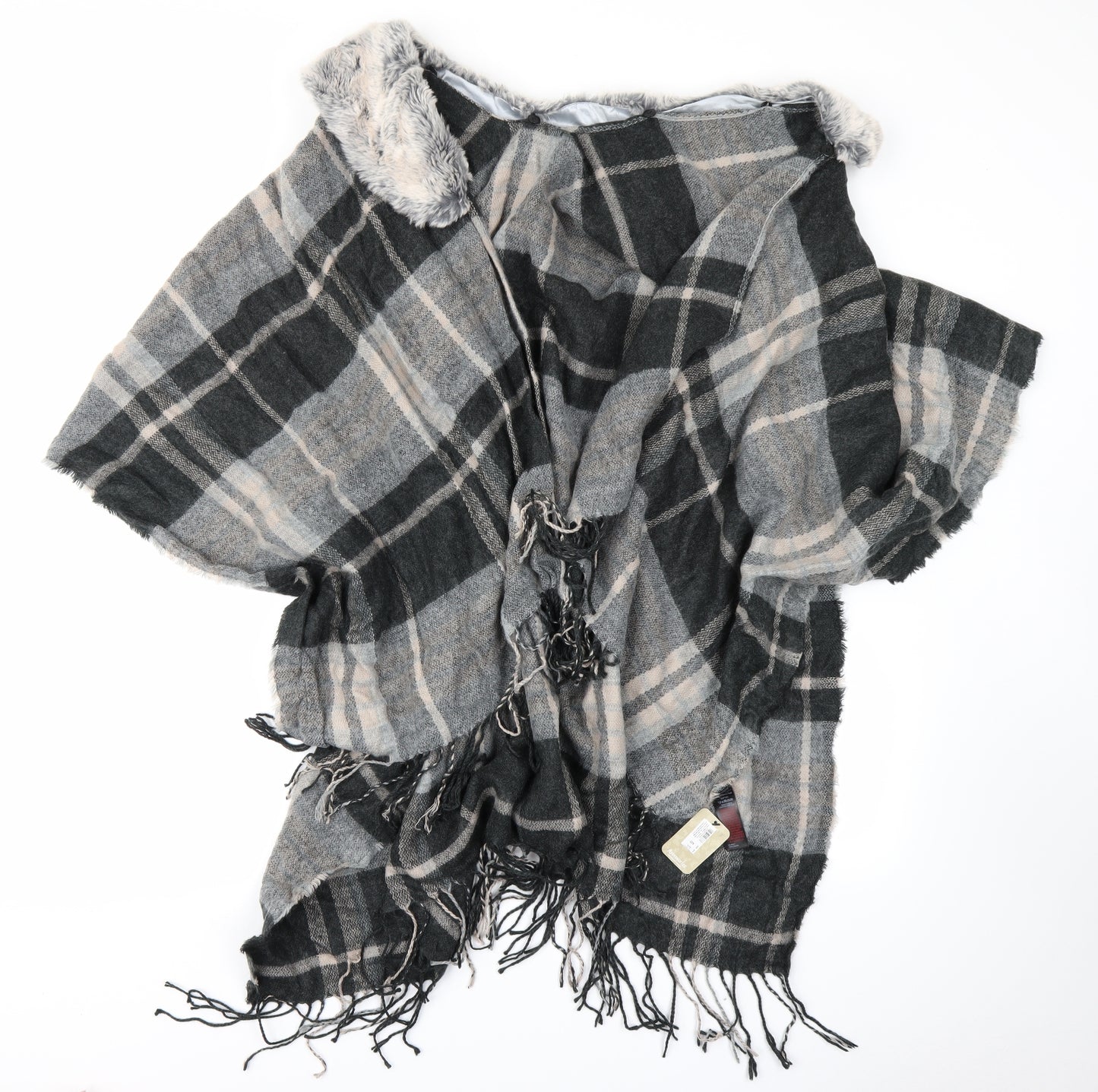 Accessorize Womens Black Plaid   Shawl/Wrap