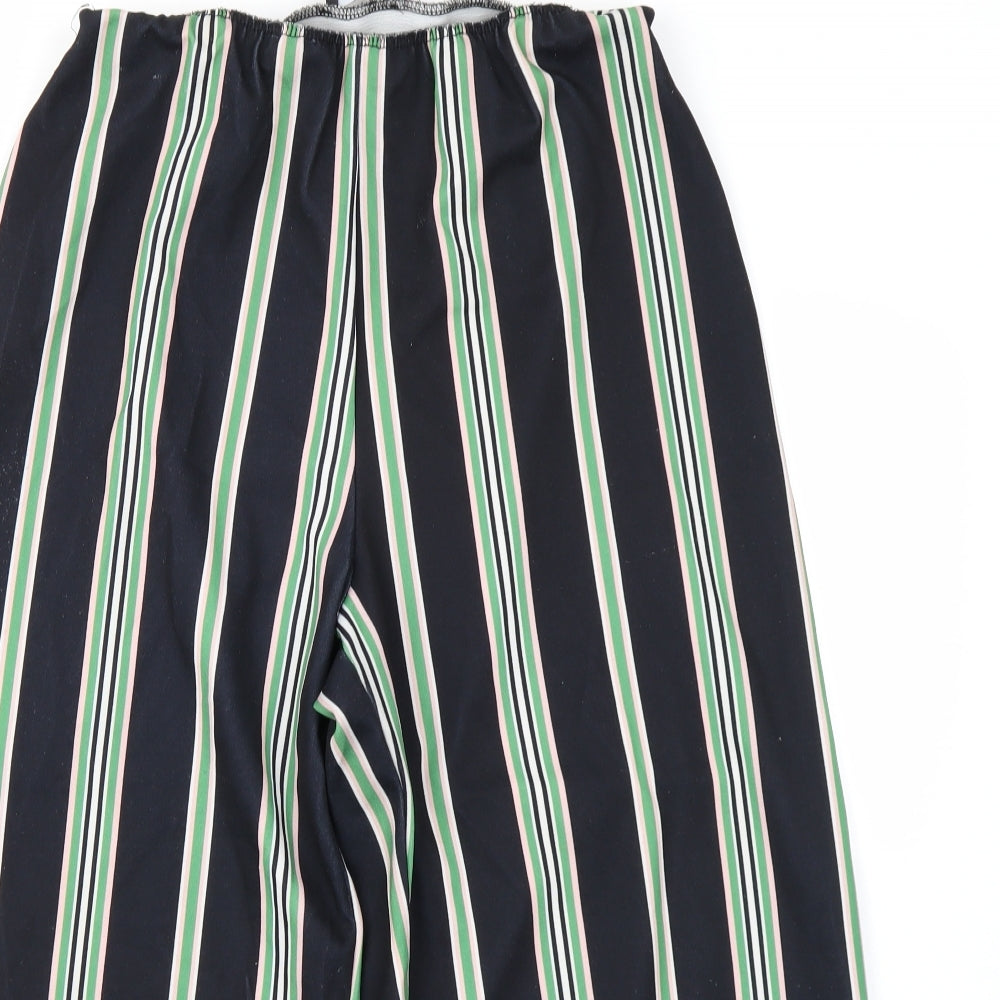 New Look Womens Black Striped  Culotte Shorts Size 14