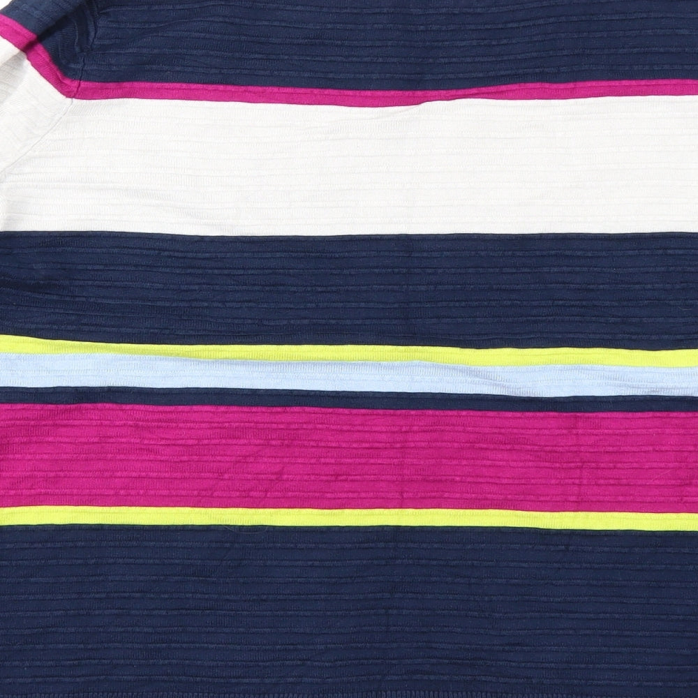 TU Womens Blue Striped Knit Pullover Jumper Size 22