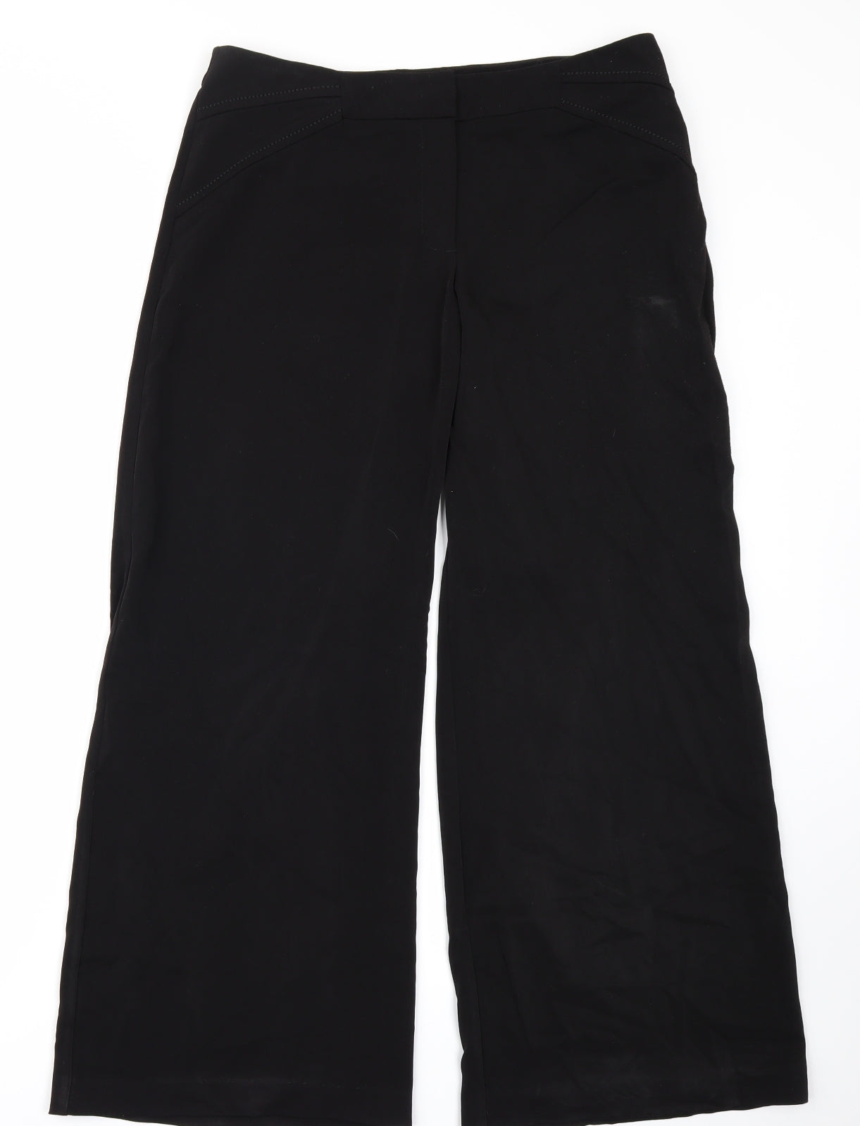 M&S Womens Black   Trousers  Size 12 L25 in