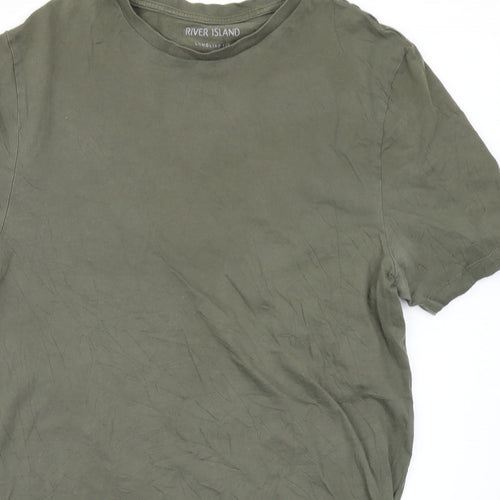 River Island Mens Green    T-Shirt Size M