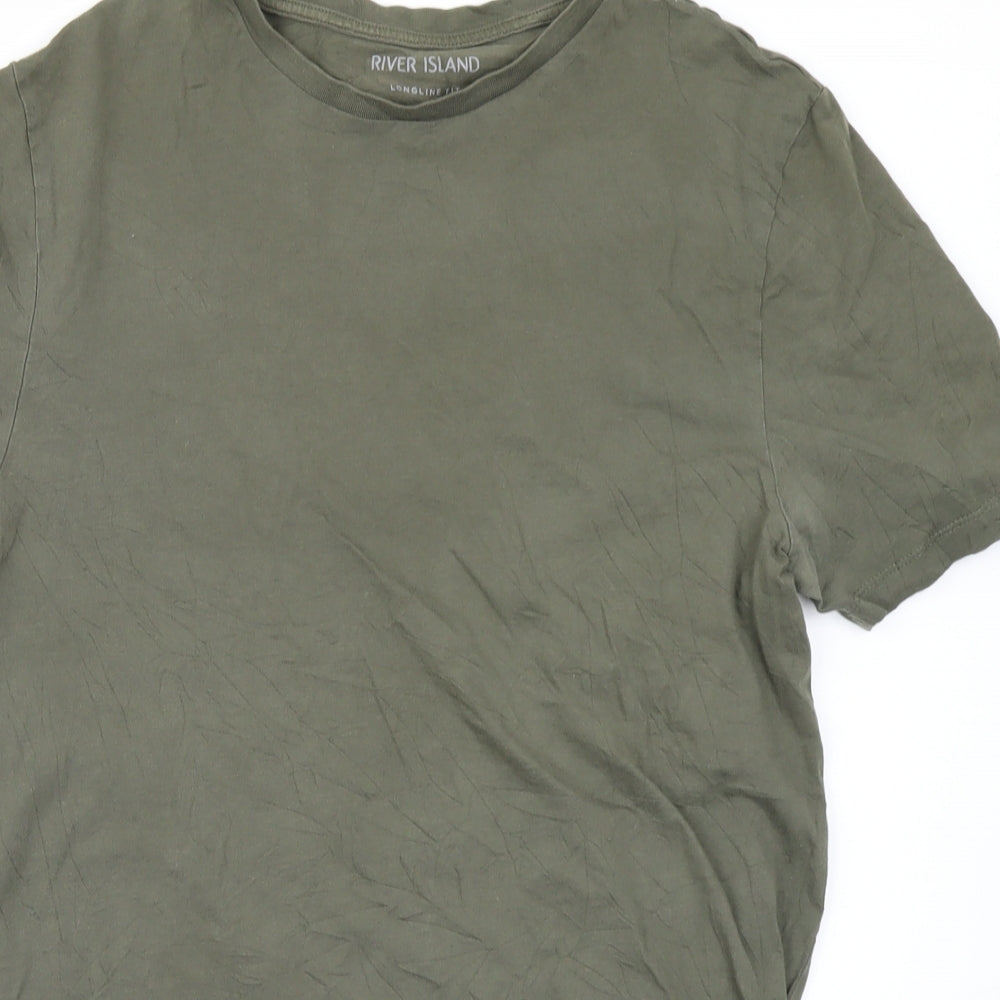 River Island Mens Green    T-Shirt Size M