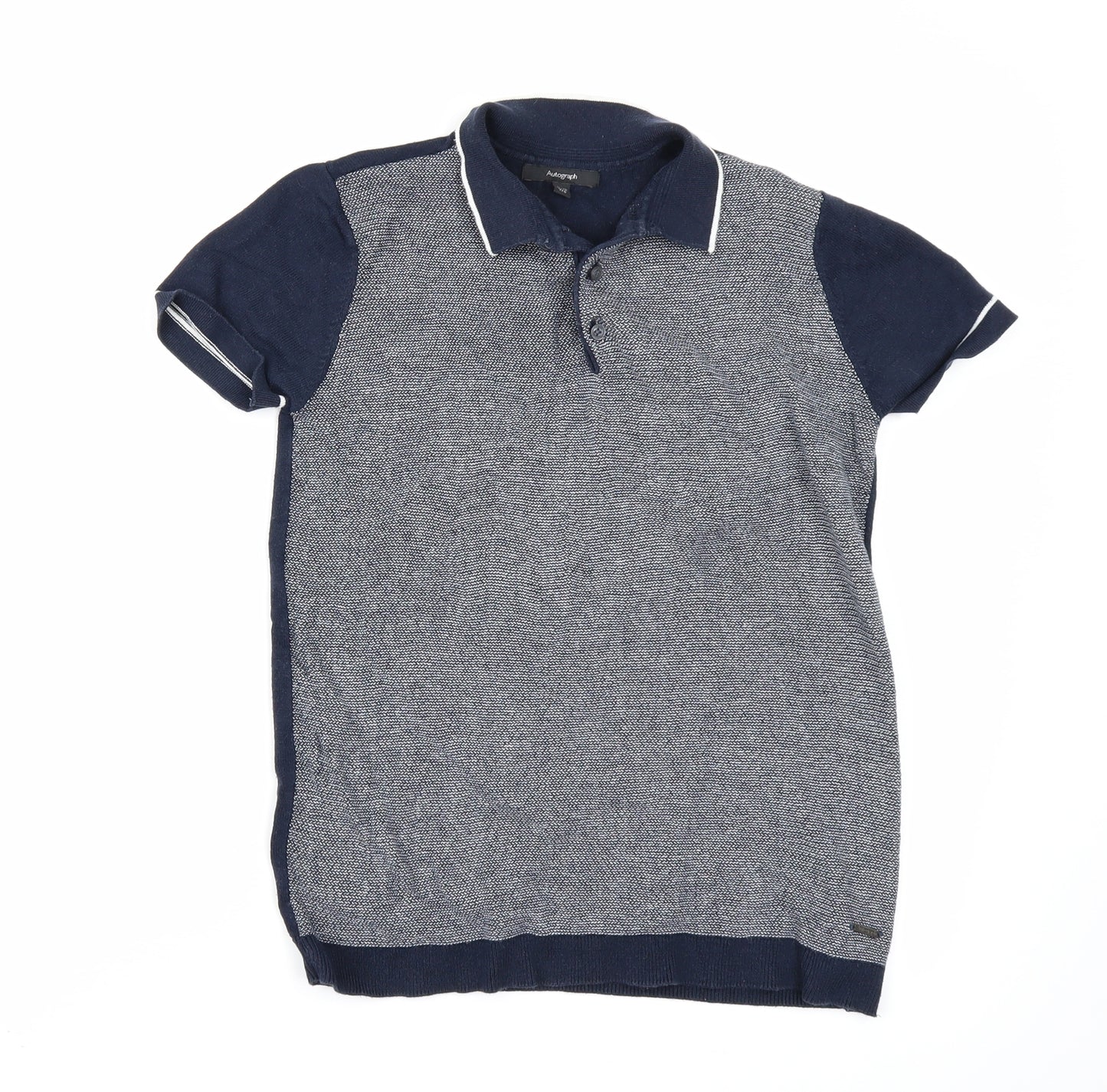 Autograph Boys Blue  Knit Basic Polo Size 11-12 Years