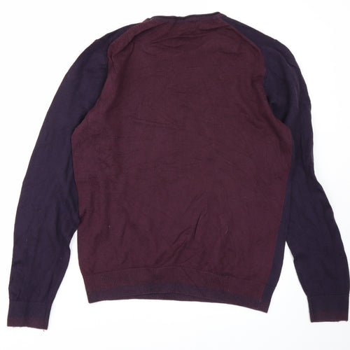 M&S Mens Purple   Pullover Jumper Size M