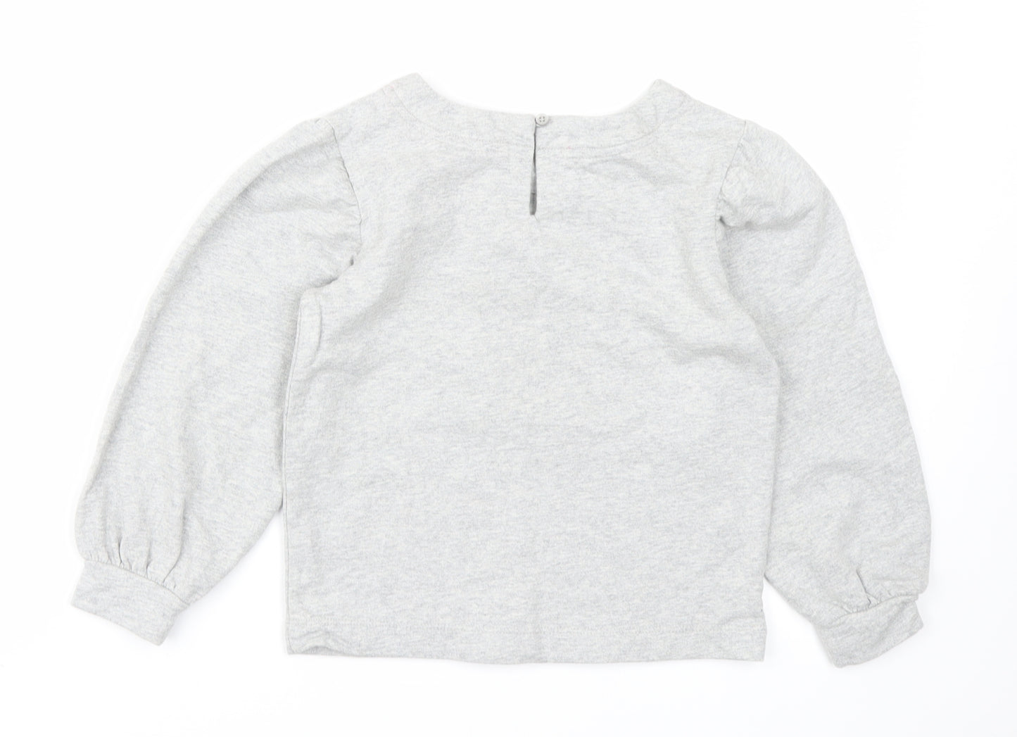 TU Girls Grey   Pullover Sweatshirt Size 6 Years  - Christmas jumper