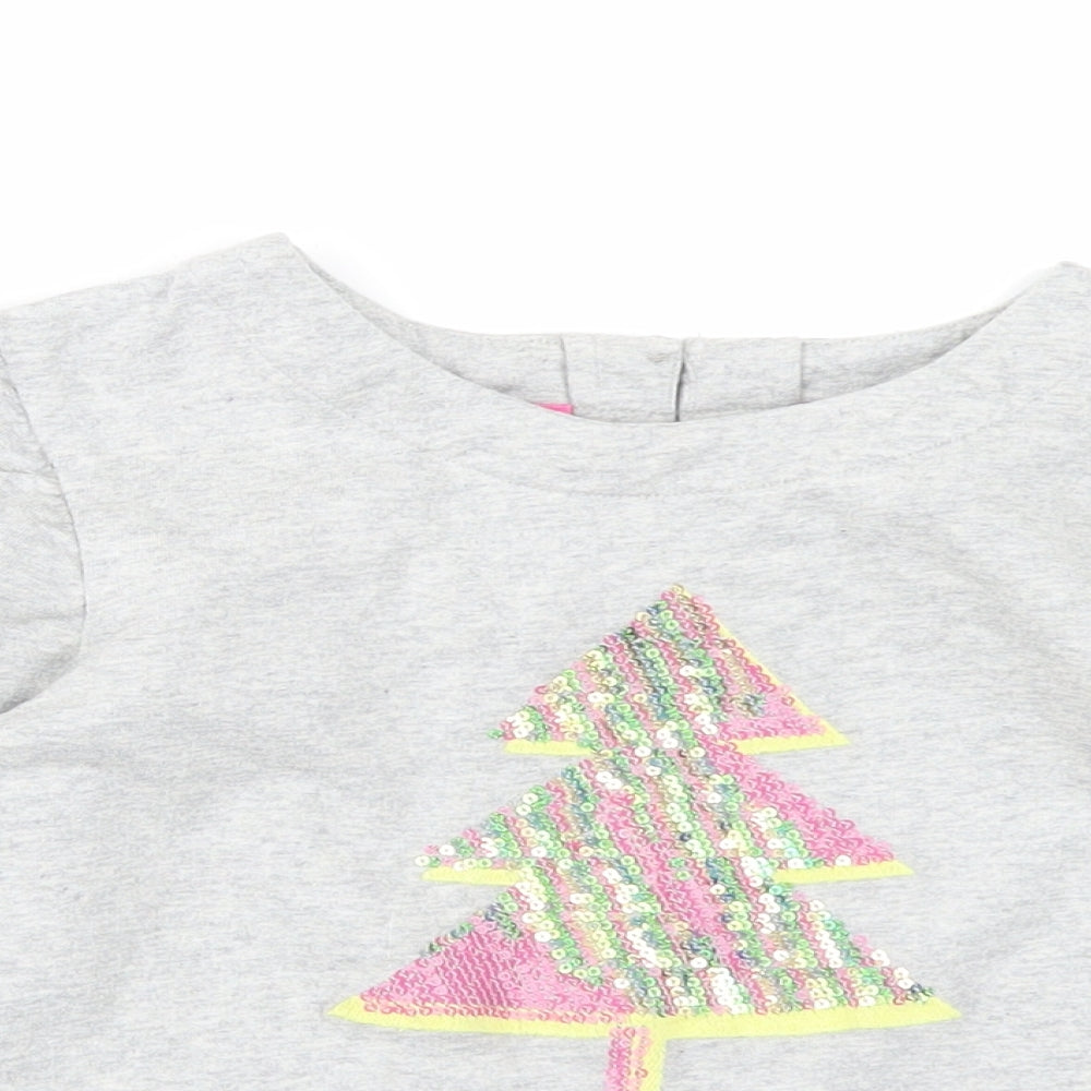 TU Girls Grey   Pullover Sweatshirt Size 6 Years  - Christmas jumper