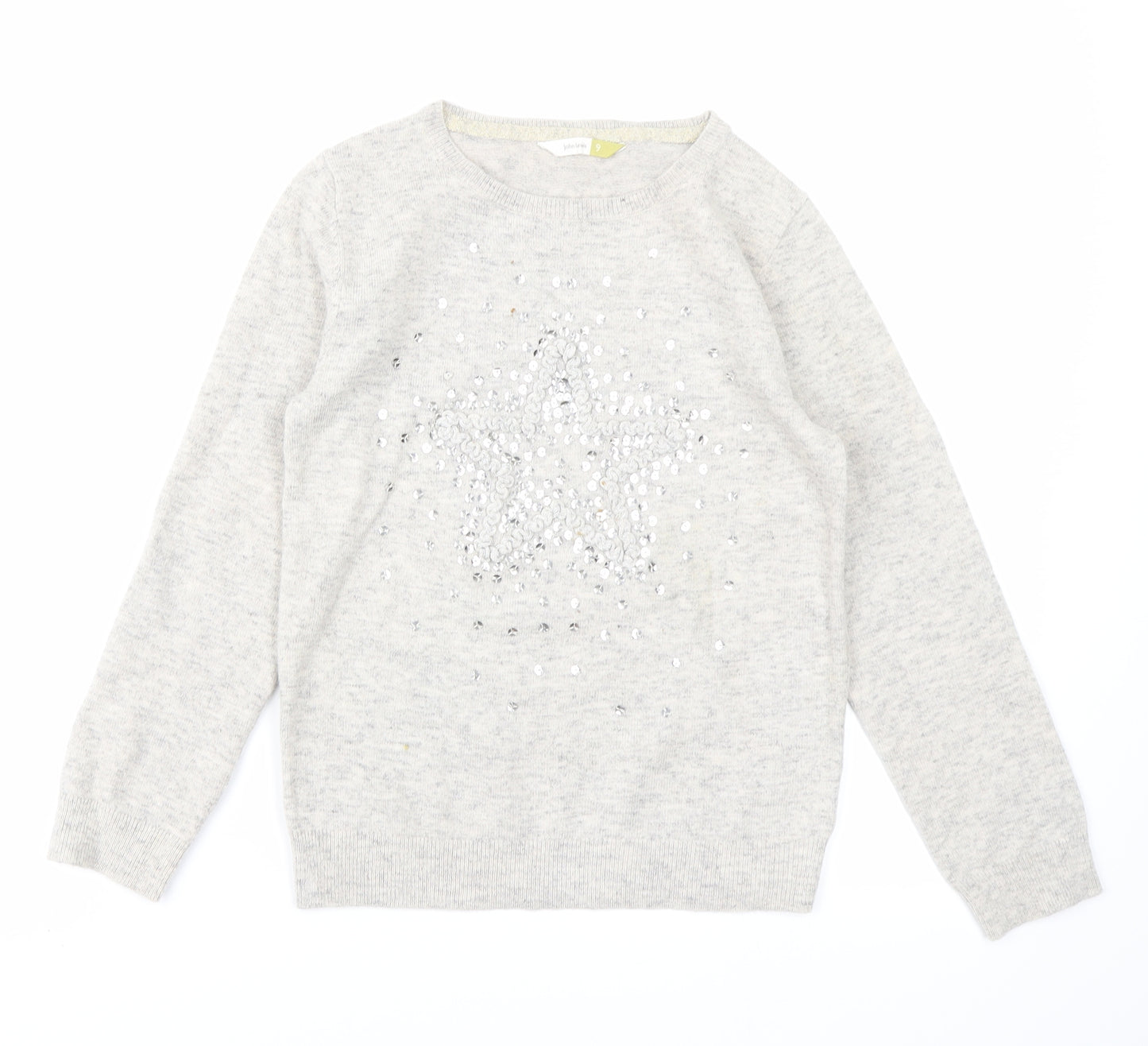 John Lewis Girls Grey   Pullover Jumper Size 9 Years